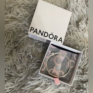 Pandora Moments Cubic Zirconia Sparkling Shooting Star Clasp Bangle Bracelet